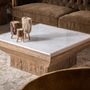 Coffee tables - Coffee table in recycled pine wood off brown distressed colour in 100 - VICAL
