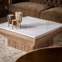 Coffee tables - Coffee table in recycled pine wood off brown distressed colour in 100 - VICAL