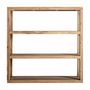 Bookshelves - Bookcase in recycled elm tree wood off brown colour in 110x45x110 cm - VICAL