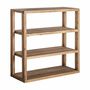 Bookshelves - Bookcase in recycled elm tree wood off brown colour in 110x45x110 cm - VICAL