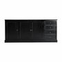 Sideboards - Sideboard in mango wood off black colour in 212x40x92 cm - VICAL
