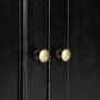 Sideboards - Sideboard in mango wood off black colour in 212x40x92 cm - VICAL