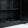 Sideboards - Sideboard in mango wood off black colour in 212x40x92 cm - VICAL
