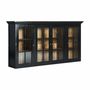 Bibliothèques - Vitrine modulaire en bois de manguier couleur noir cassé en 218x42x113 - VICAL