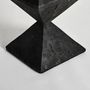 Other tables - Pedestal in recycled pine wood off black colour in 34x34x116 cm - VICAL