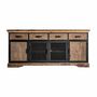 Buffets - Buffet en fer couleur noir cassé de 200x47x91 cm - VICAL
