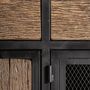Buffets - Buffet en fer couleur noir cassé de 200x47x91 cm - VICAL