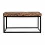 Tables basses - Table basse en bois de récupération couleur marron cassé en 70x70x36 cm - VICAL