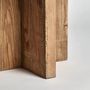 Other tables - Side table in recycled pine wood off brown colour in 60x60x45 cm - VICAL