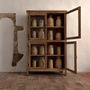 Bibliothèques - Vitrine en bois de manguier recyclé couleur marron cassé en 126x44x198 - VICAL