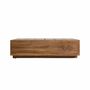 Coffee tables - Coffee table in railway wood off brown natural colour in 80x80x25 cm - VICAL