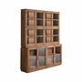 Bibliothèques - Vitrine en bois de manguier recyclé couleur marron clair naturel en 184x - VICAL