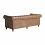 Canapés - Canapé en cuir couleur camel 215x82x74 cm - VICAL