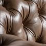 Canapés - Canapé en cuir couleur camel 215x82x74 cm - VICAL