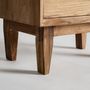 Night tables - Cotard brown reclaimed wood bedside table 61x40x61 cm - VICAL