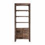 Bookshelves - Bookcase in reclaimed wood off brown colour in 90x40x220 cm - VICAL