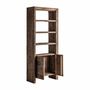 Bookshelves - Bookcase in reclaimed wood off brown colour in 90x40x220 cm - VICAL