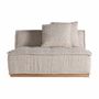 Canapés - Module canapé central en polyester coloris beige marbré en 122x122x - VICAL