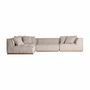 Canapés - Module canapé central en polyester coloris beige marbré en 122x122x - VICAL