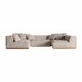 Canapés - Module canapé central en polyester coloris beige marbré en 122x122x - VICAL
