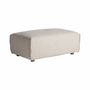 Footrests - Sofa module footrest in polyester off cream colour in 101x66x41 cm - VICAL