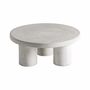 Coffee tables - Coffee table in stoneware off grey colour in 85x85x35 cm - VICAL