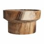 Coffee tables - Coffee table in suar wood off brown natural colour in 60x60x35 cm - VICAL