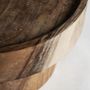 Coffee tables - Coffee table in suar wood off brown natural colour in 60x60x35 cm - VICAL