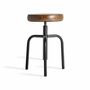 Tabourets - Tabouret en fer couleur noir cassé en 38x38x75 cm - VICAL