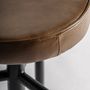 Tabourets - Tabouret en fer couleur noir cassé en 38x38x75 cm - VICAL