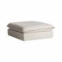 Footrests - Sofa module footrest in polyester off off white colour in 98x108x45 - VICAL