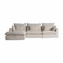 Footrests - Sofa module footrest in polyester off off white colour in 98x108x45 - VICAL
