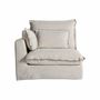Canapés - Module canapé d'angle en polyester couleur blanc cassé en 96x108x94 cm - VICAL