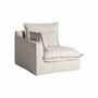 Canapés - Module canapé d'angle en polyester couleur blanc cassé en 96x108x94 cm - VICAL