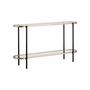Console table - Console table in iron off black/gold colour in 150x36x82 cm - VICAL