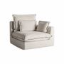 Sofas - Corner sofa module in polyester off off white colour in 96x108x94 cm - VICAL
