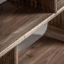 Bookshelves - Bookcase in recycled elm tree wood off light brown colour in 140x30x - VICAL