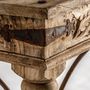 Tables Salle à Manger - Table à manger en bois de manguier couleur marron vieilli 280x112x75 - VICAL
