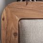 Lits - Lit en bois d'acacia couleur marron cassé en 200x180x122 cm - VICAL