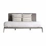 Beds - Bed in fabric off grey dark colour in 227x186x102 cm - VICAL