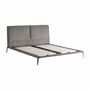 Beds - Bed in fabric off grey dark colour in 227x186x102 cm - VICAL