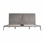 Beds - Bed in fabric off grey dark colour in 227x186x102 cm - VICAL