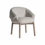 Chaises - Chaise en bois de chêne couleur marron cassé de 63x60x73 cm - VICAL