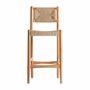 Tabourets - Tabouret en bois de teck couleur marron cassé en 46x49x105 cm - VICAL
