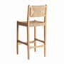 Tabourets - Tabouret en bois de teck couleur marron cassé en 46x49x105 cm - VICAL