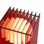 Desk lamps - LOP lamp big rectangle in red acrylic - BANG