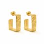 Jewelry - MEDIUM GOLDEN EARRINGS LIGNIS WIDE - JOIDART