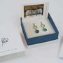 Jewelry - LONG GOLDEN EARRINGS GAUDÍ JEWELRY BLUE - JOIDART