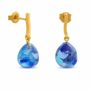 Bijoux - BOUCLES D'OREILLES DORÉES GAUDÍ JEWELRY BLEU - JOIDART