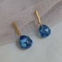 Bijoux - BOUCLES D'OREILLES DORÉES GAUDÍ JEWELRY BLEU - JOIDART